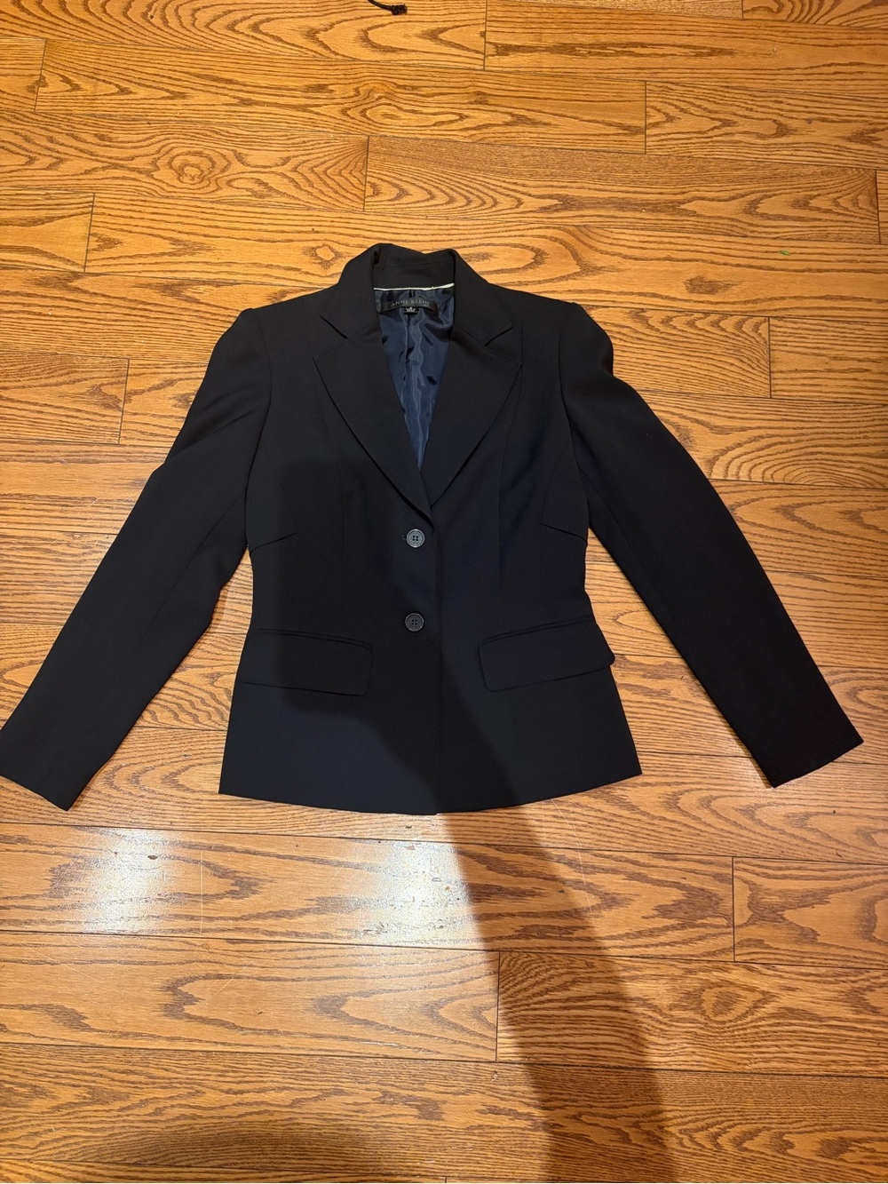 Anne Klein Black Tailored Two-Button Blazer